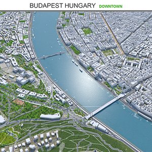 Budapest Downtown in Hungary 3D