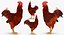 rooster chickens rigged 2 model