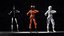 Женский космический костюм 3D Модель