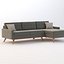 Fauteuil bi-sectionnel pour appartement Joybird Hopson