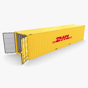 3D 40ft Shipping Container DHL model