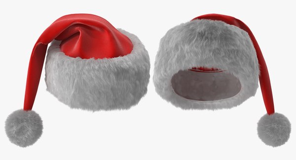 3D santa claus hat fur - TurboSquid 1216915