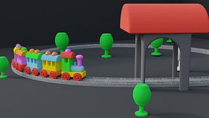 toy train kit 3D model