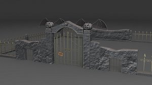 3D PBR Cemetery Gate