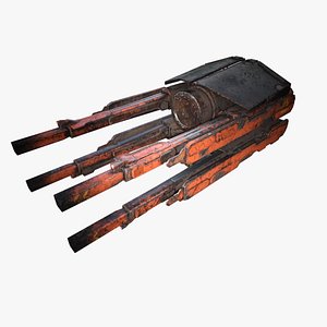 Sci-fi close combat gun turret 3D