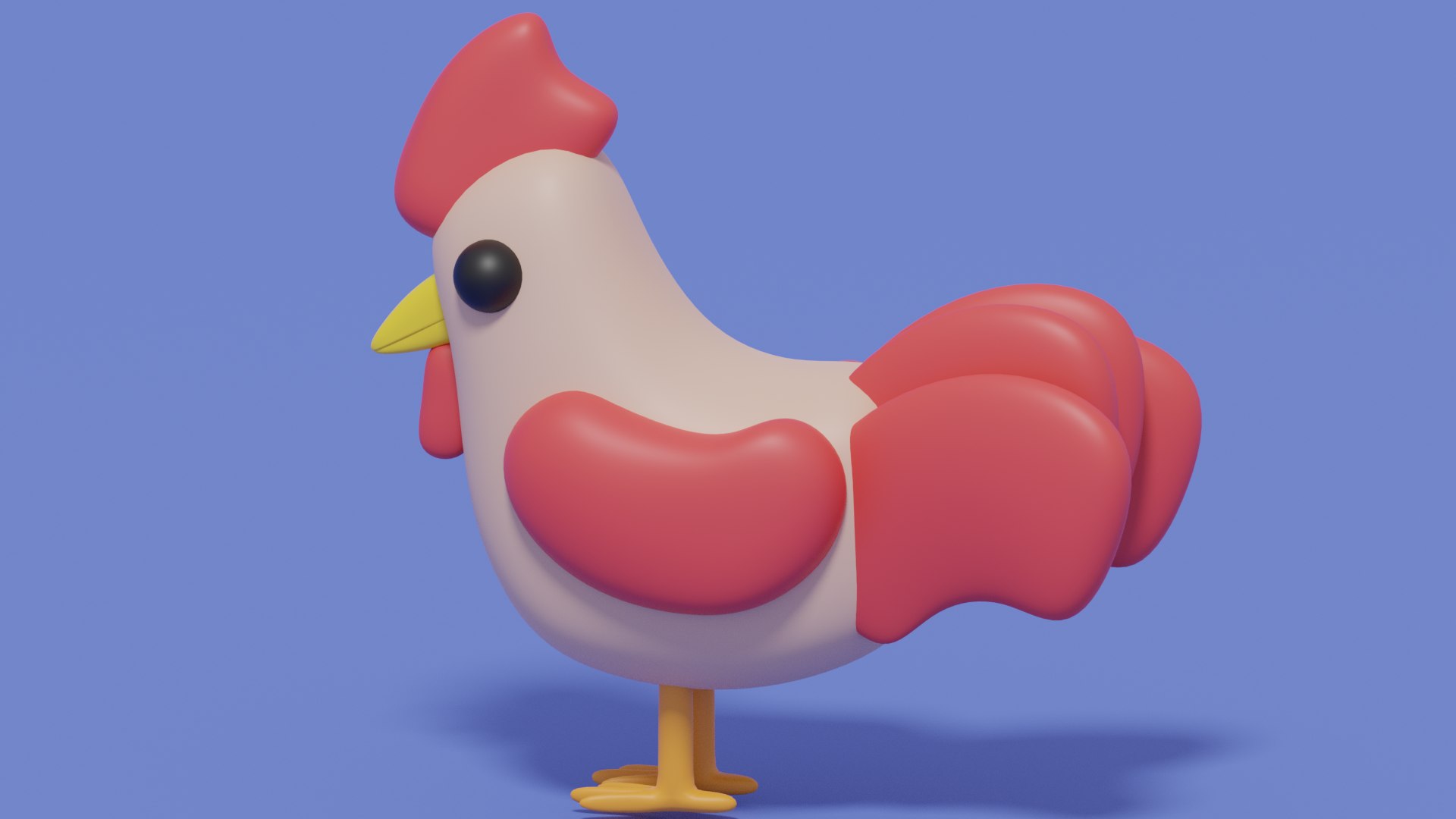 Cartoon Lovely Chicken 3D Model - TurboSquid 2338308