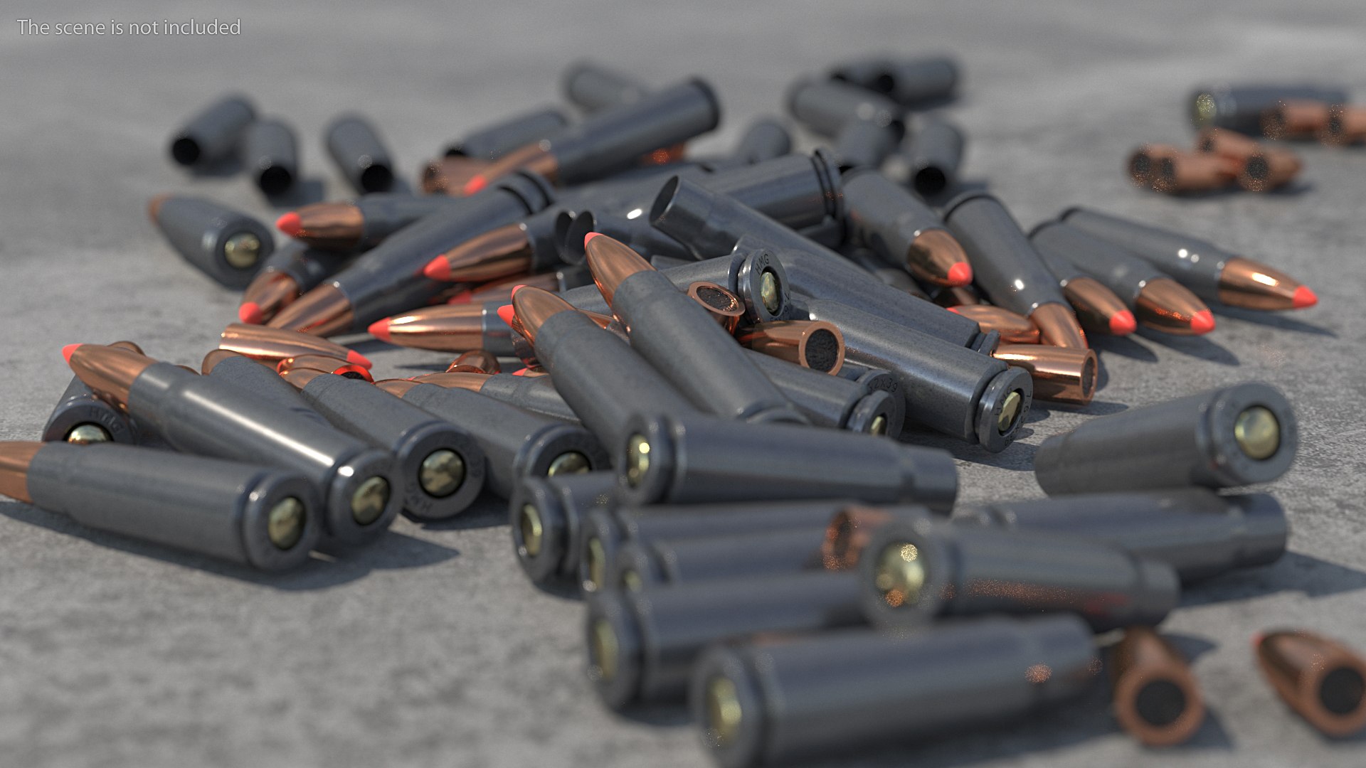Box of 7.62x39mm Intermediate Cartridge 3D model preview
