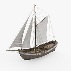 3D small cargo ship ancient model - TurboSquid 1521449