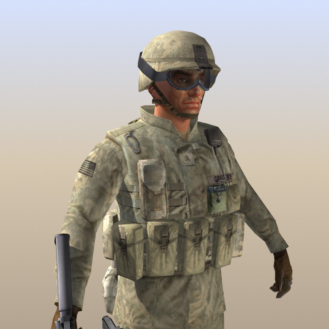 3d army soldier mrap model