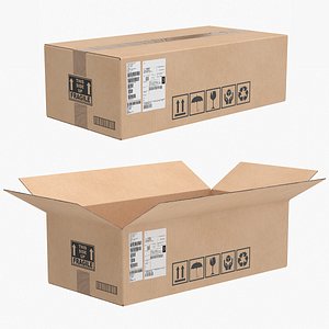 Cardboard Box 6 Collection model