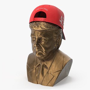 3D model Bust of Trump with MAGA Cap