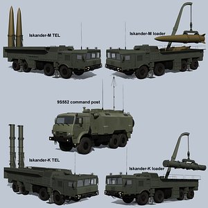 iskander missile systems vehicle 3D model