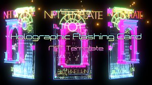 Collectible Holographic Flash Card - NFT Template