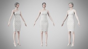 3D Dress 19 Pastel Confetti Abstract