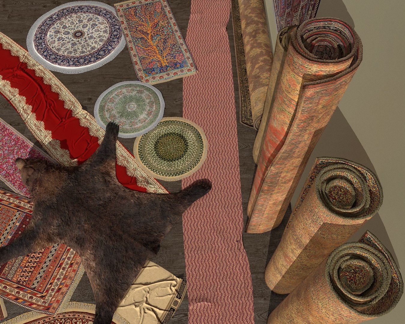 3D carpets https://p.turbosquid.com/ts-thumb/jV/RznBGF/Ua/screenshot018/jpg/1617106907/1920x1080/fit_q87/40c72168ac05f9f621a90ab2d4e3541e00353477/screenshot018.jpg