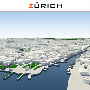 zurich cityscape 3d dxf