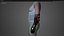 Cyberpunk-Bionik-Prothesenarmhandschuh, Sci-Fi-Charakter, spielfertiges 3D-Modell