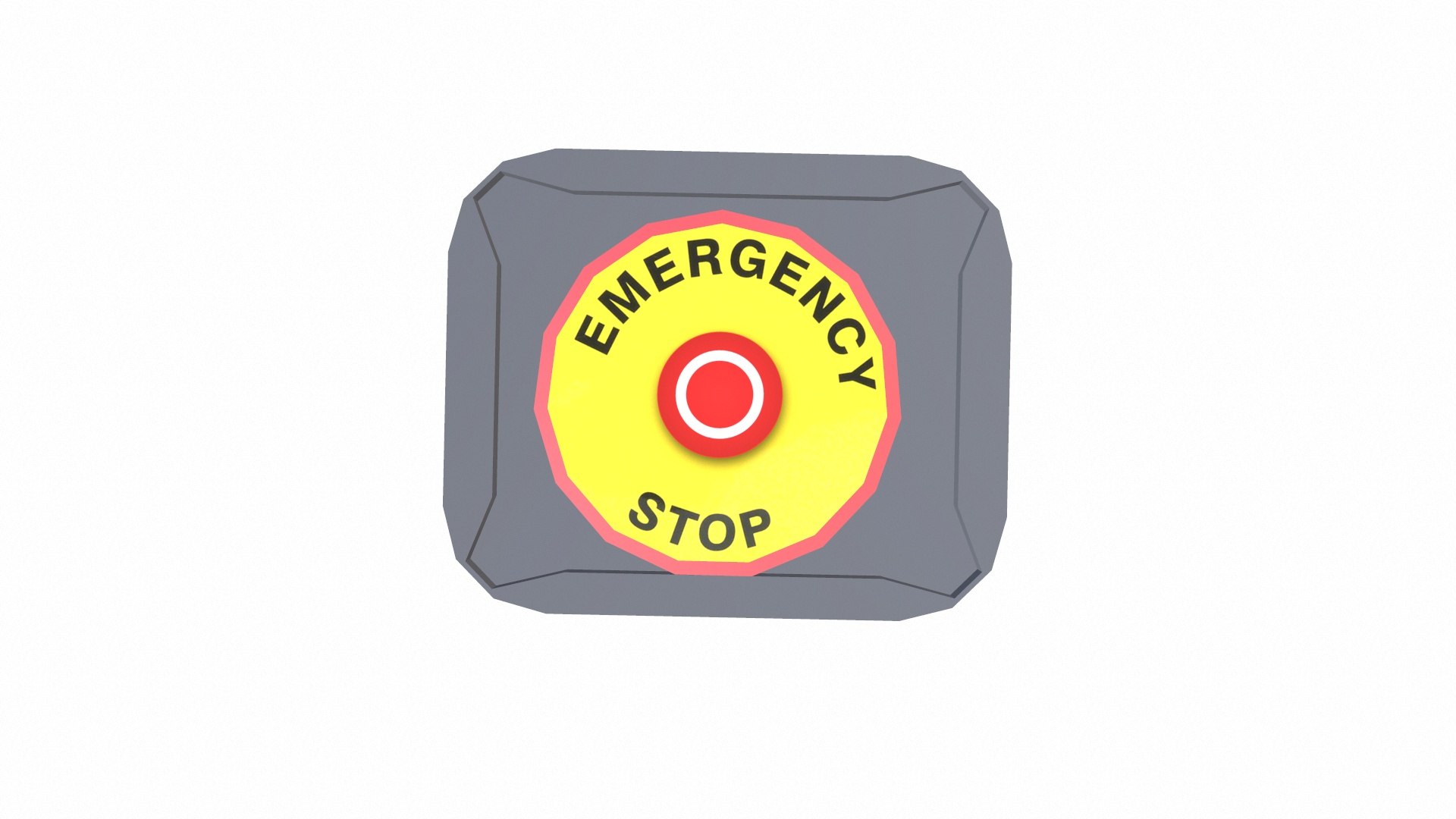 Emergency Stop Button 3D - TurboSquid 2358340