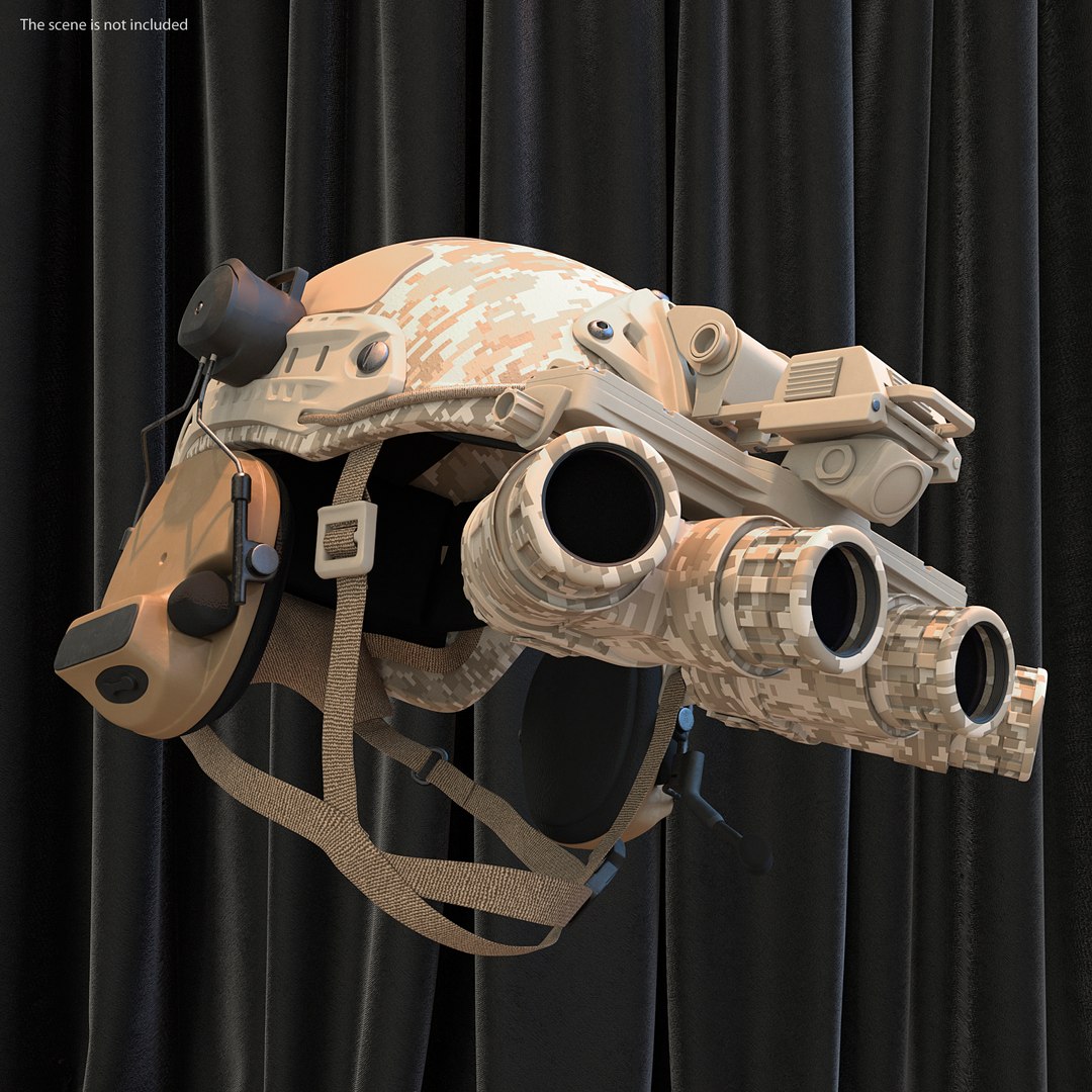 Tactical Helmet Digital Camo 3D model preview