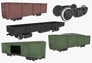 railway carriage 3d fbx