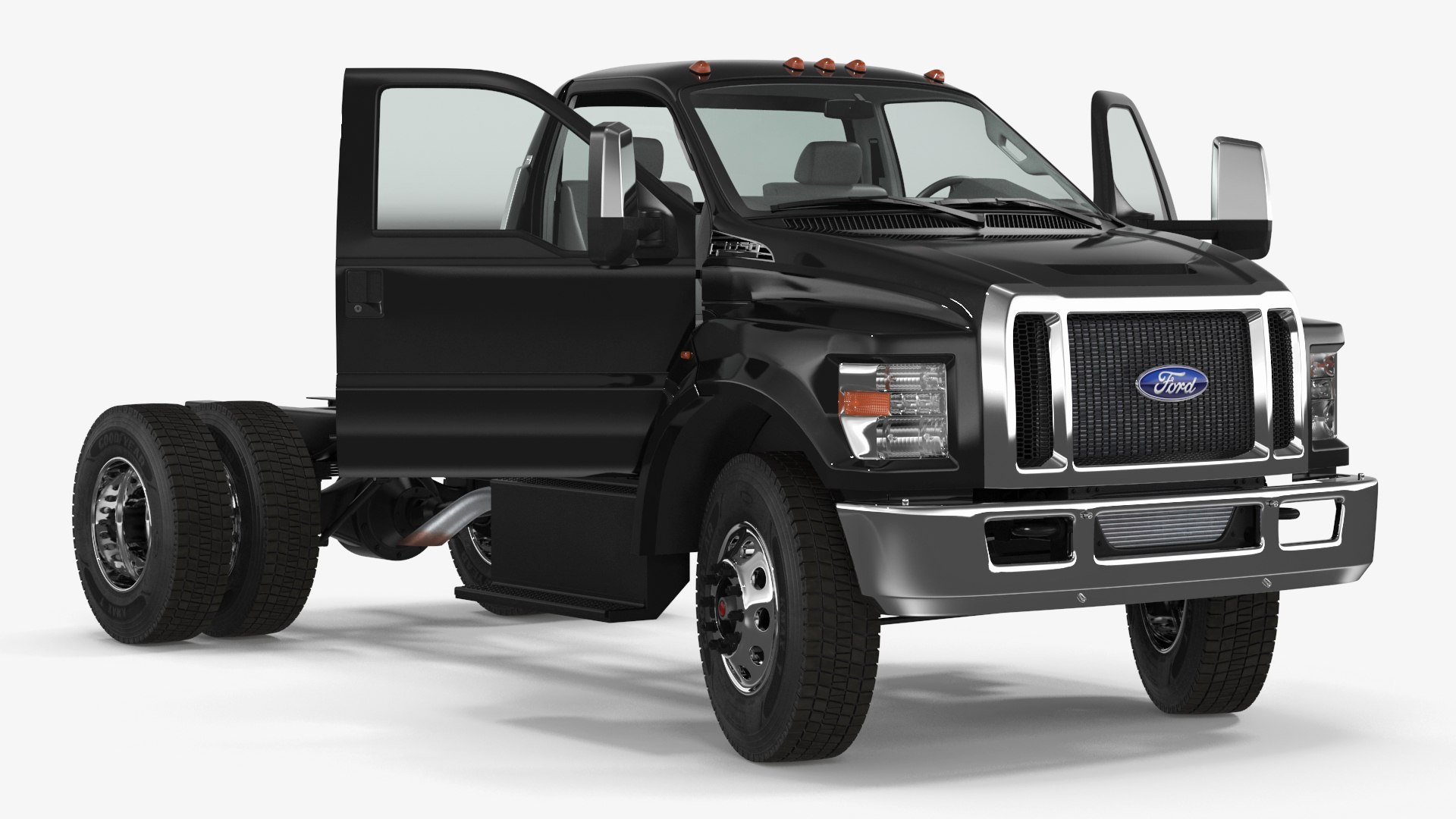 Ford F-650 Crew Cab Chassis Rigged for Maya 3D model preview