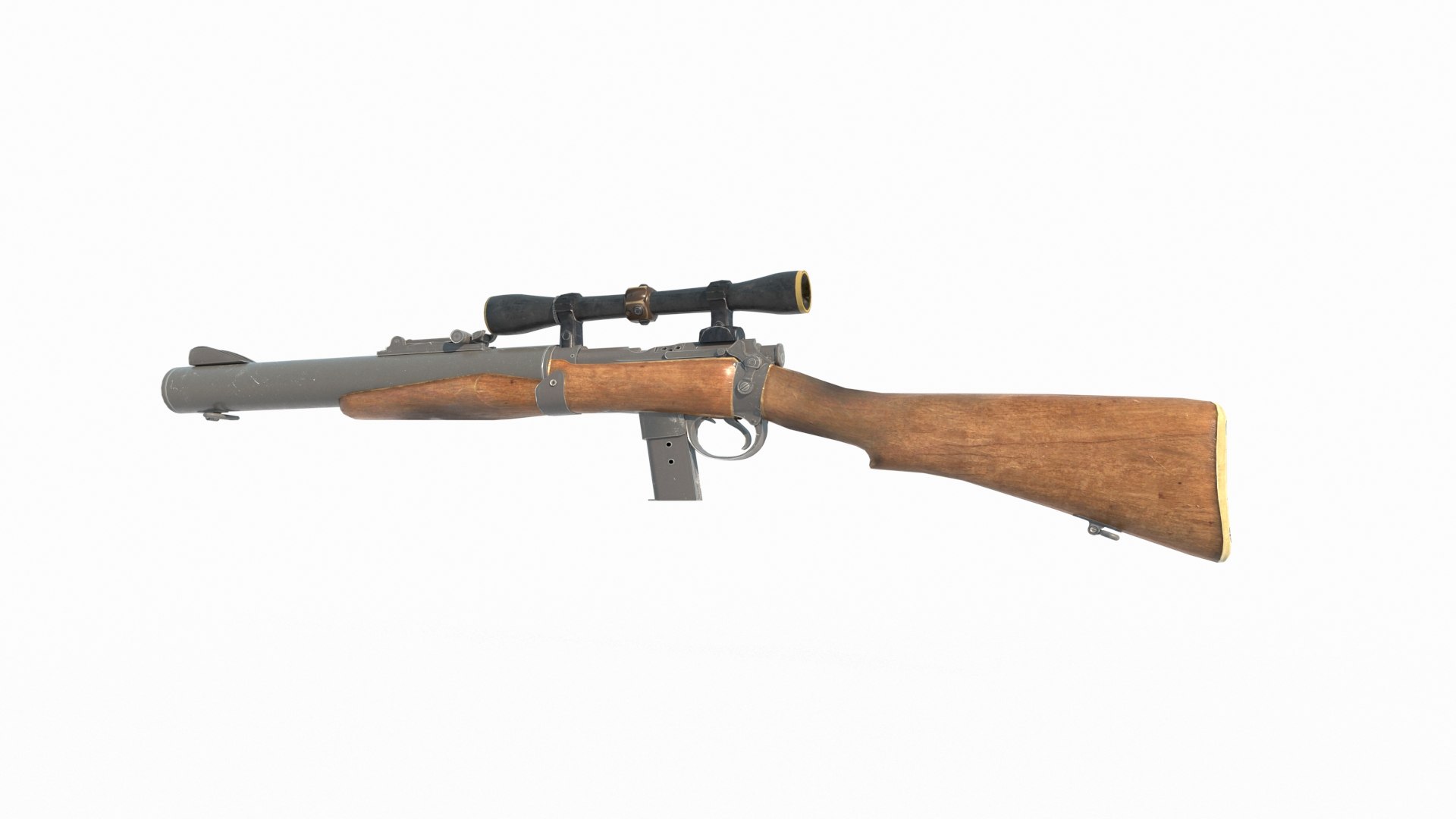 3D Old Style Sniper Rifle Carbine Model - TurboSquid 2331704