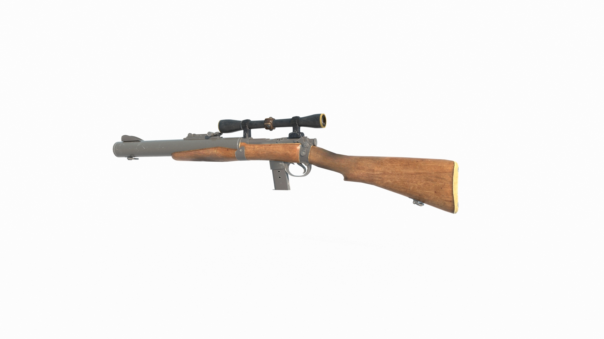 3D Old Style Sniper Rifle Carbine Model - TurboSquid 2331704