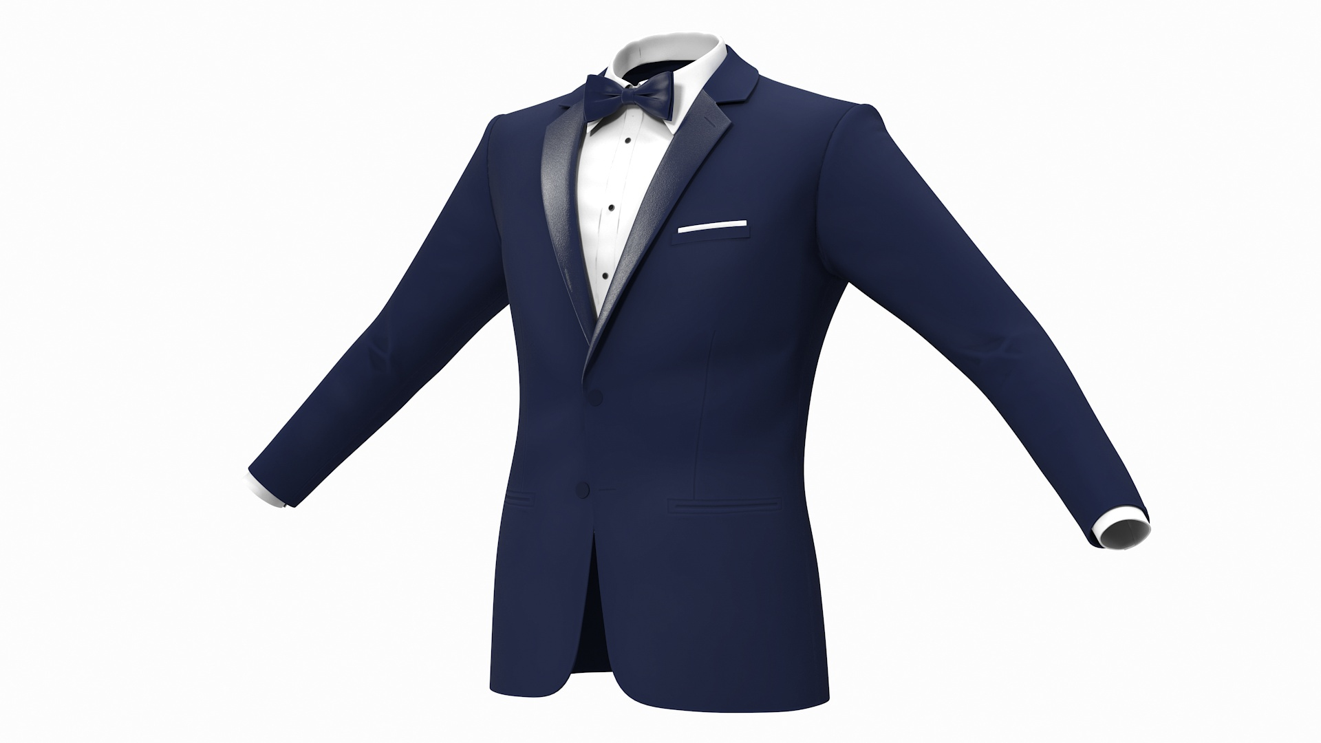 Tuxedo Blue Jacket 3D - TurboSquid 1500066