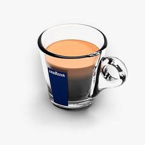 3D Lavazza Espresso Glass Cup Mug model