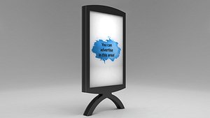 designed advertising billboard 3D model