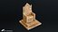 古代の玉座ローポリ3Dモデル