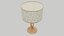 Handmade Wood Tablelamp 1960