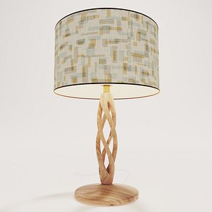 Handmade Wood Tablelamp 1960