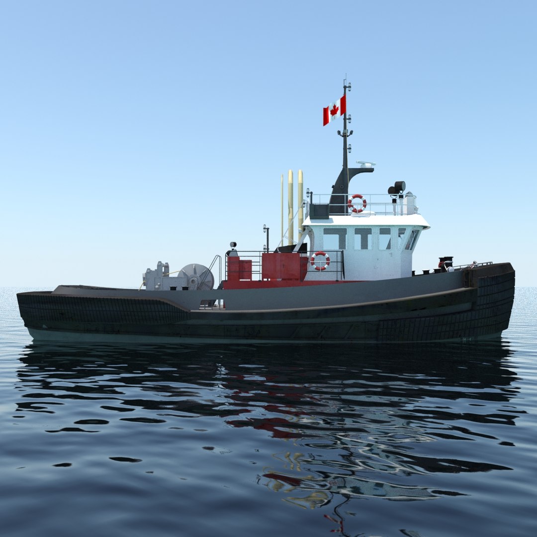 3d max tugboat type twin screw