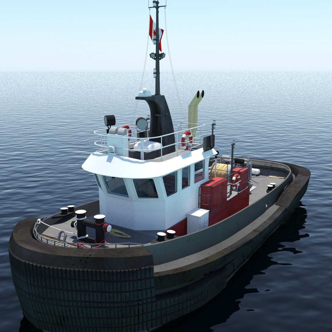 3d max tugboat type twin screw