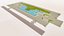 Modernes Urban Plaza Landscape Kit 3D-Modell