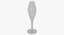 3D seven wine glasses champagne flute model