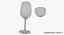 3D seven wine glasses champagne flute model