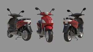 Red Motorcycle 3D model