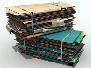 Cardboard stack bale