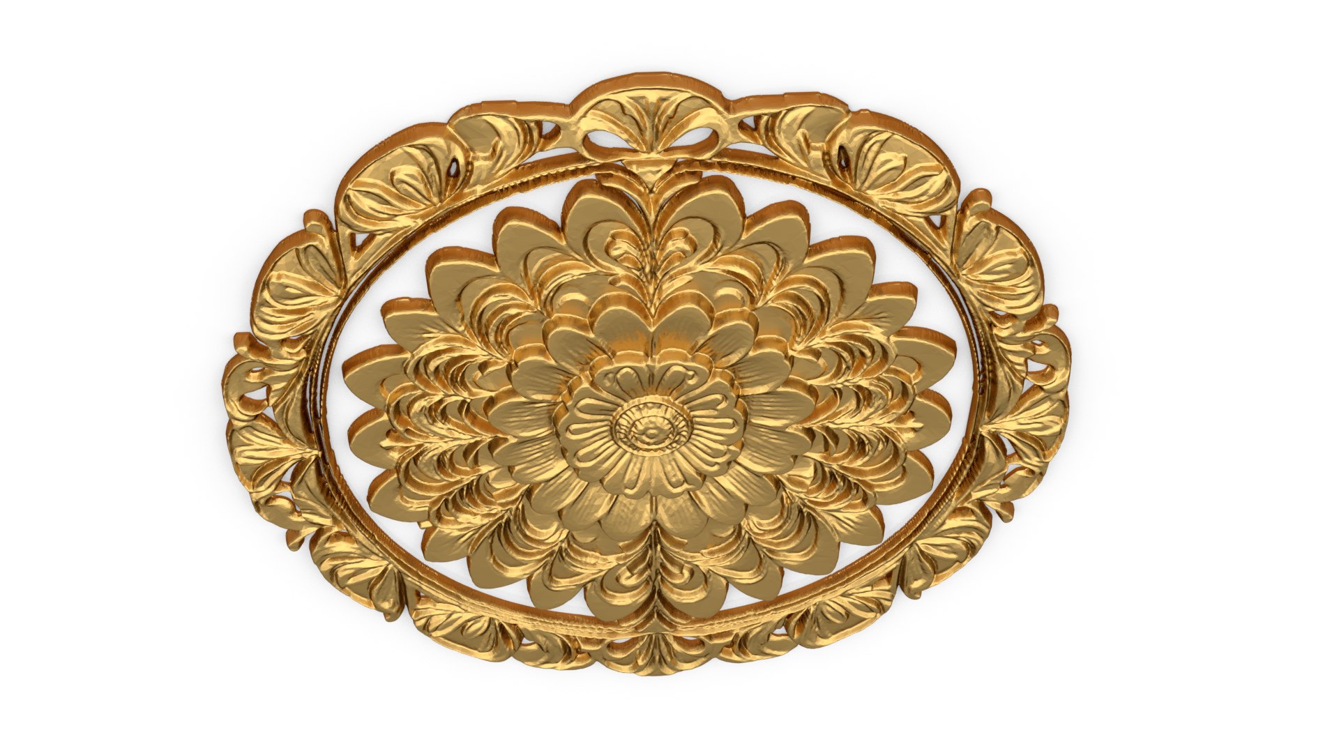 3D Classic circular carved decor ornament 01 - TurboSquid 2169332