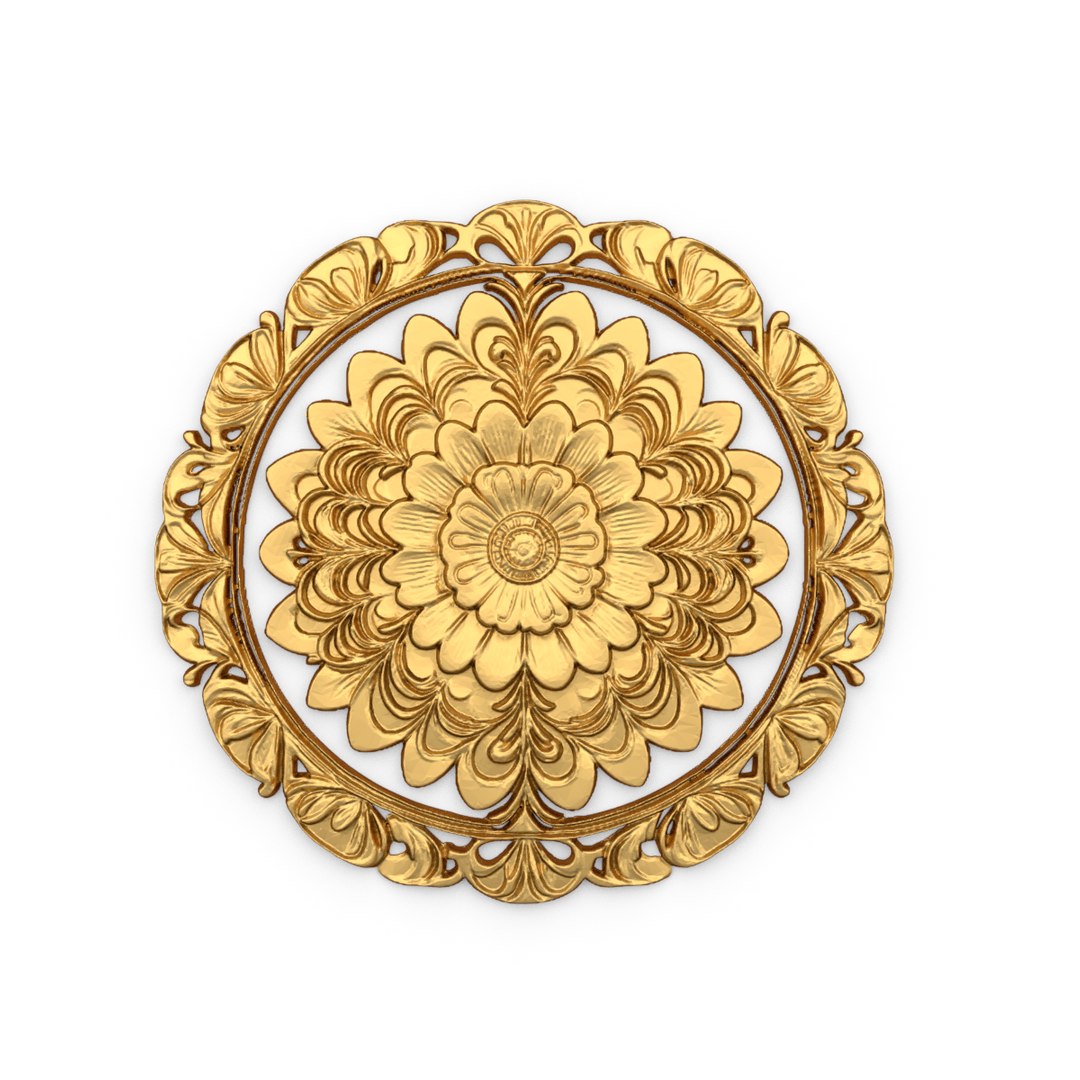 3D Classic circular carved decor ornament 01 - TurboSquid 2169332