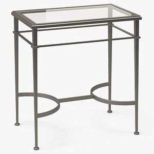 3D square end table metal model