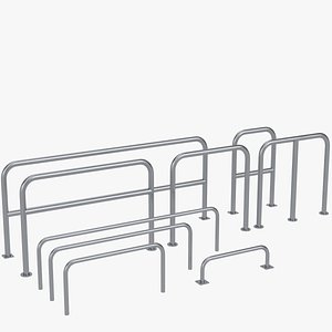 Perimeter hooped barriers 3D model