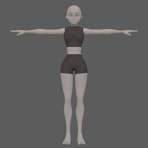 3D Base mesh woman 27