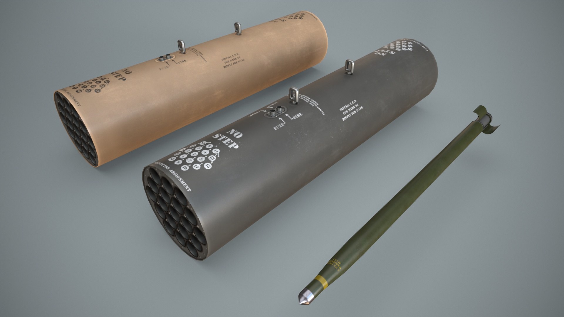 Missile Launcher M-261 3D Model - TurboSquid 2064242