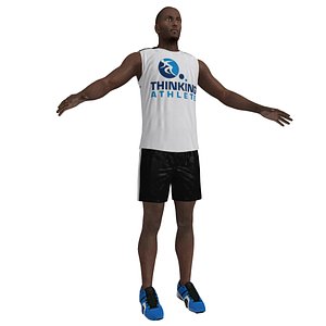 3d athlete man