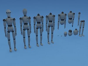 3d model 15 body parts robots