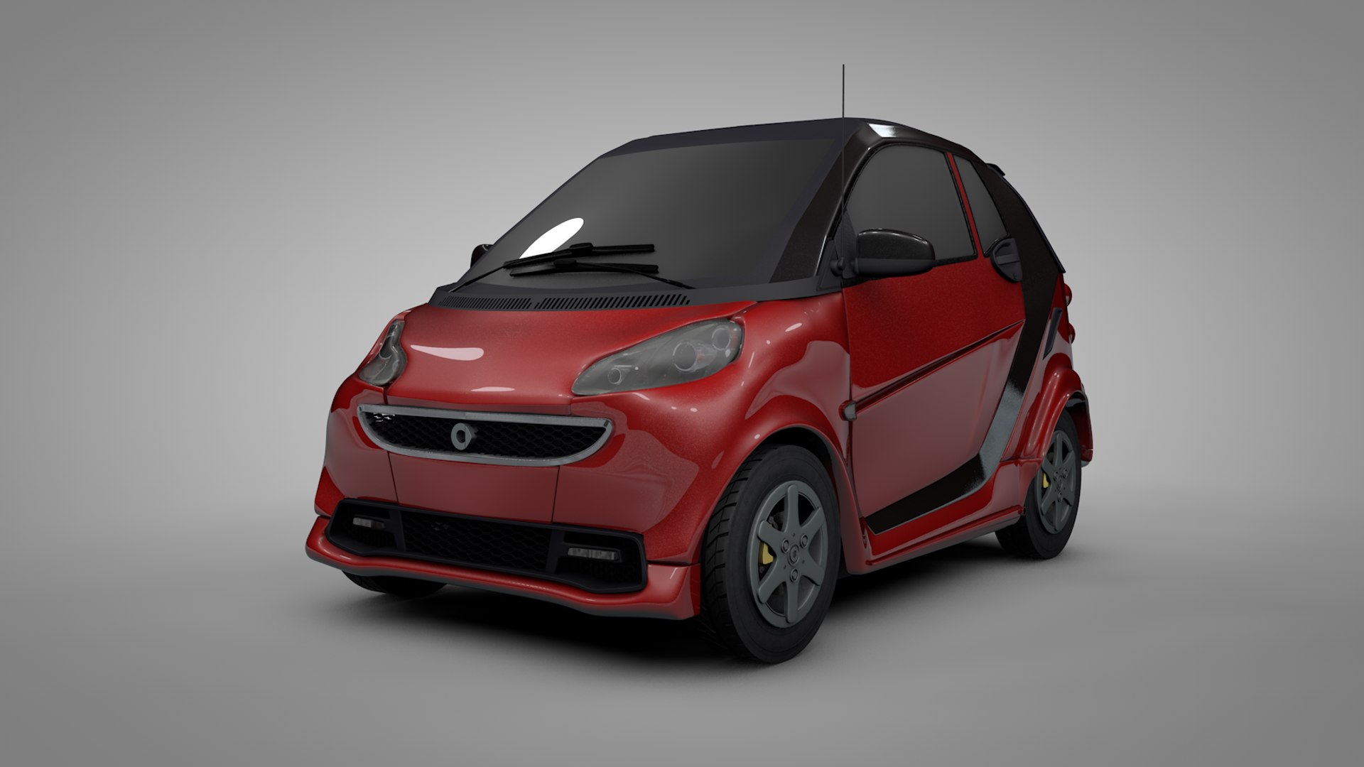 Smart Daimler Red Black Model - TurboSquid 1449162