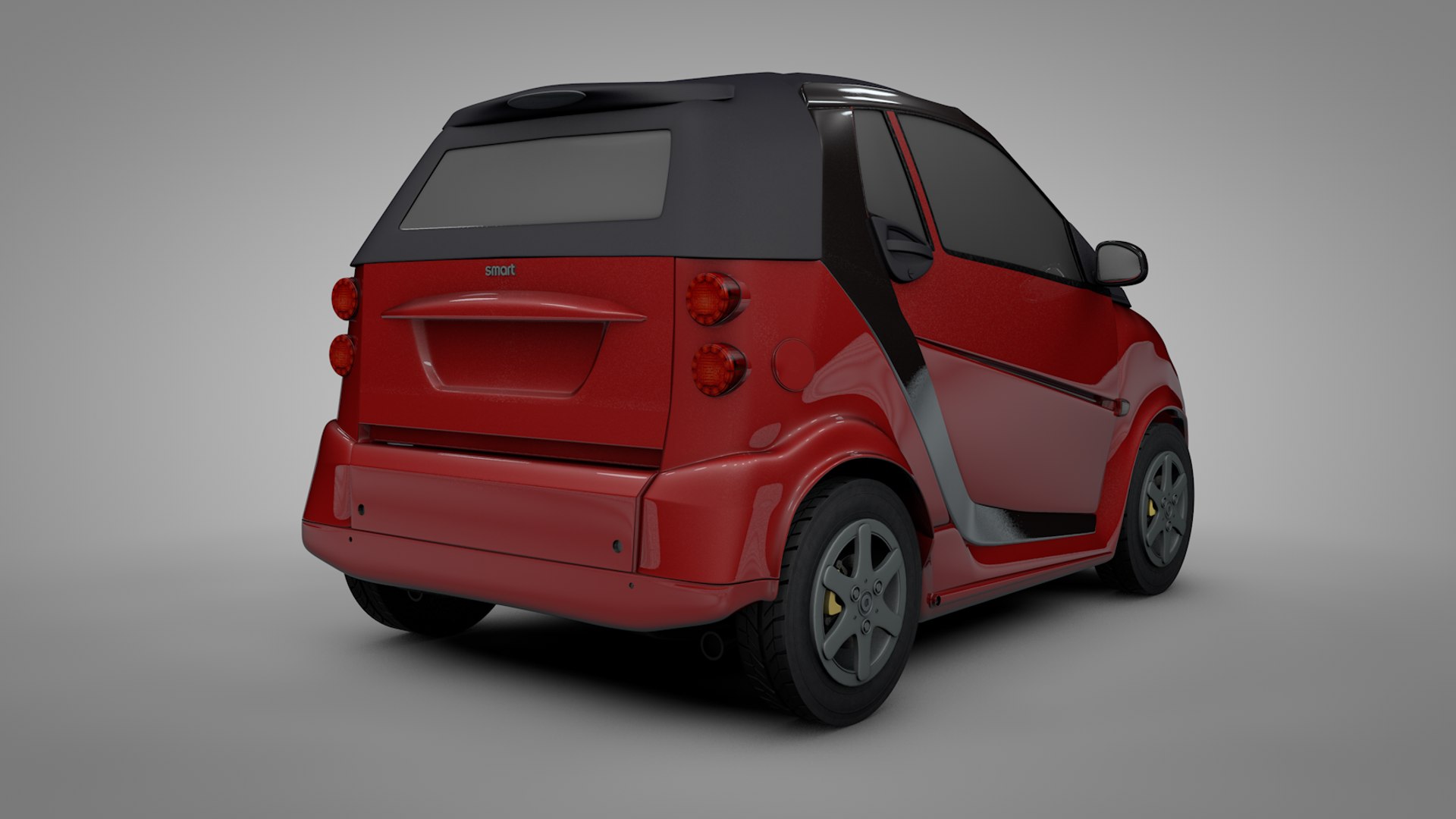 Smart Daimler Red Black Model - TurboSquid 1449162